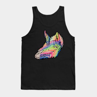 Rainbow Zebra Skull Tank Top